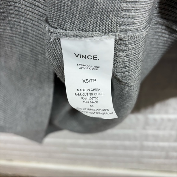 Vince Double Face Cardigan Wool Silk XS Oversized - Picture 7 of 7